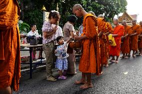 Asanha Bucha Day In Bangkok.