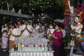 Asanha Bucha Day In Bangkok.