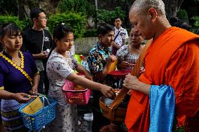 Asanha Bucha Day In Bangkok.