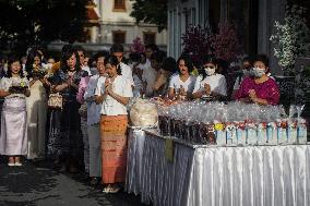 Asanha Bucha Day In Bangkok.