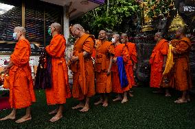 Asanha Bucha Day In Bangkok.