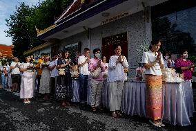 Asanha Bucha Day In Bangkok.