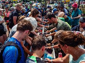 The 106th Edition Of The International Four Days Marches Organized In Nijmegen.