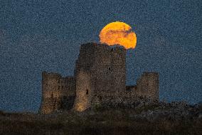 Full Buck Moon Over Calascio, Italy