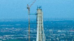 Chang-Tai Yangtze River Bridge Construction in Taixing