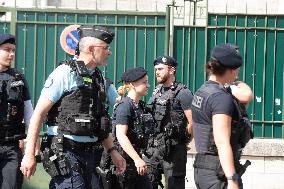 Paris 2024 - German Police Officers Patrol In Montmartre