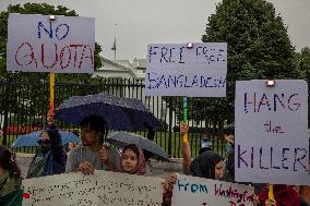 Save Bangladeshi Students Rally In Front Of The White House, Washington DC, USA