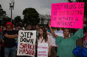 Save Bangladeshi Students Rally In Front Of The White House, Washington DC, USA