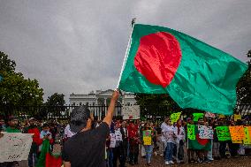 Save Bangladeshi Students Rally In Front Of The White House, Washington DC, USA