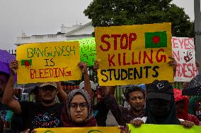 Save Bangladeshi Students Rally In Front Of The White House, Washington DC, USA