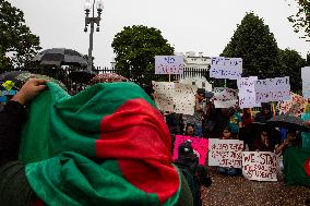 Save Bangladeshi Students Rally In Front Of The White House, Washington DC, USA