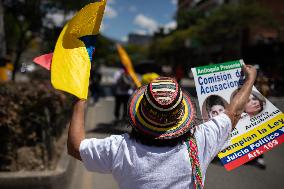 Demonstration Of The Opposition To The Colombian Government On Independence Day