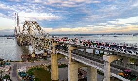 Changtai Yangtze River Bridge Construction in Taixing