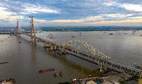 Changtai Yangtze River Bridge Construction in Taixing