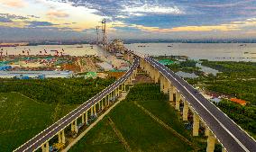 Changtai Yangtze River Bridge Construction in Taixing