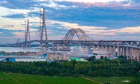 Changtai Yangtze River Bridge Construction in Taixing