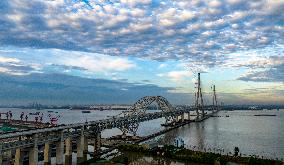 Changtai Yangtze River Bridge Construction in Taixing