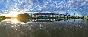 Changtai Yangtze River Bridge Construction in Taixing