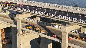 Changtai Yangtze River Bridge Construction in Taixing