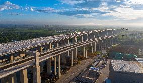 Changtai Yangtze River Bridge Construction in Taixing