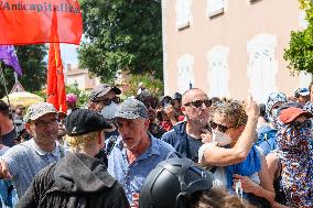 Philippe Poutou At The Rally Against Megabasins - La Rochelle