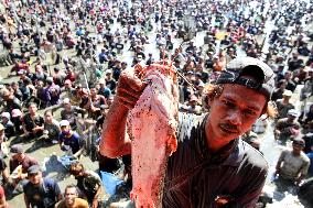 INDONESIA-KLATEN-FISH CATCHING-FESTIVAL