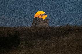 Full Buck Moon Over Calascio, Italy