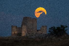 Full Buck Moon Over Calascio, Italy