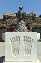 Tourists Visit Wuliang Temple in Hohhot