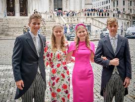 Royals Attend Te Deum Mass On The National Day - Brussels