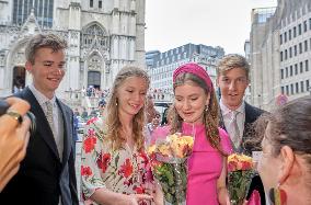 Royals Attend Te Deum Mass On The National Day - Brussels