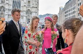 Royals Attend Te Deum Mass On The National Day - Brussels