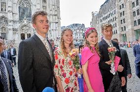 Royals Attend Te Deum Mass On The National Day - Brussels