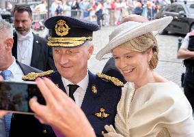 Royals Attend Te Deum Mass On The National Day - Brussels