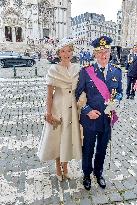 Royals Attend Te Deum Mass On The National Day - Brussels