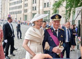 Royals Attend Te Deum Mass On The National Day - Brussels
