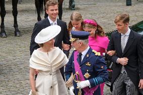 Royals Attend Te Deum Mass On The National Day - Brussels