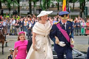 Royals Attend Te Deum Mass On The National Day - Brussels