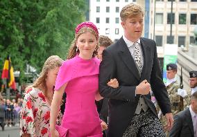 Royals Attend Te Deum Mass On The National Day - Brussels