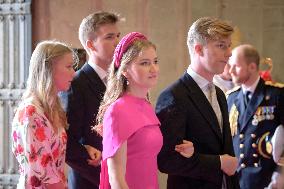 Royals Attend Te Deum Mass On The National Day - Brussels