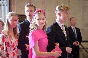 Royals Attend Te Deum Mass On The National Day - Brussels