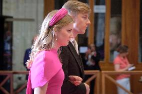 Royals Attend Te Deum Mass On The National Day - Brussels