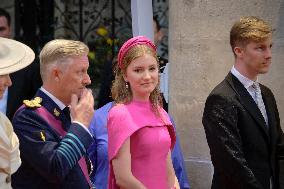 Royals Attend Te Deum Mass On The National Day - Brussels