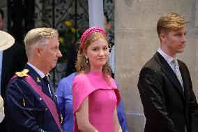 Royals Attend Te Deum Mass On The National Day - Brussels