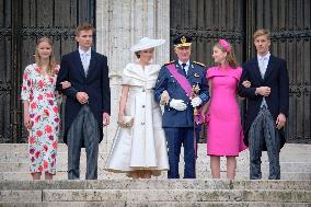 Royals Attend Te Deum Mass On The National Day - Brussels