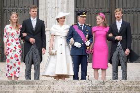 Royals Attend Te Deum Mass On The National Day - Brussels