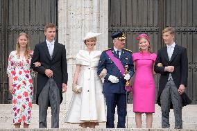 Royals Attend Te Deum Mass On The National Day - Brussels