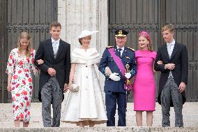 Royals Attend Te Deum Mass On The National Day - Brussels