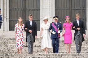 Royals Attend Te Deum Mass On The National Day - Brussels