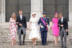 Royals Attend Te Deum Mass On The National Day - Brussels